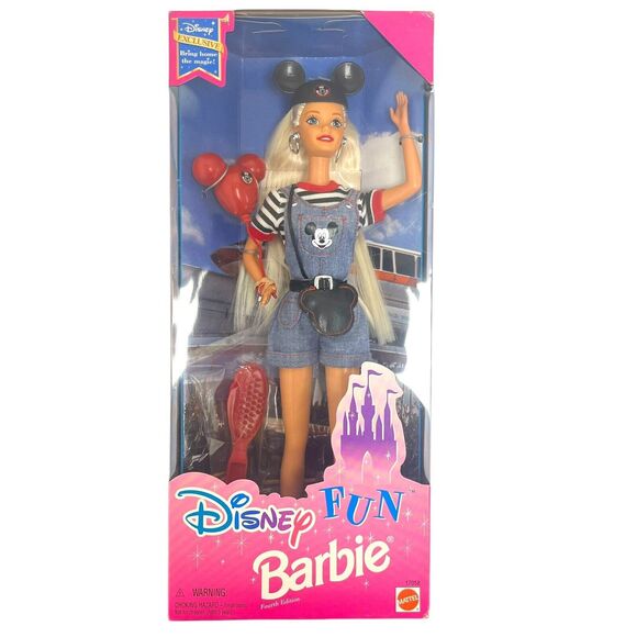 Vintage 1996 Mattel Disney World Fun Barbie Bring Home The Magic #17058 NIB